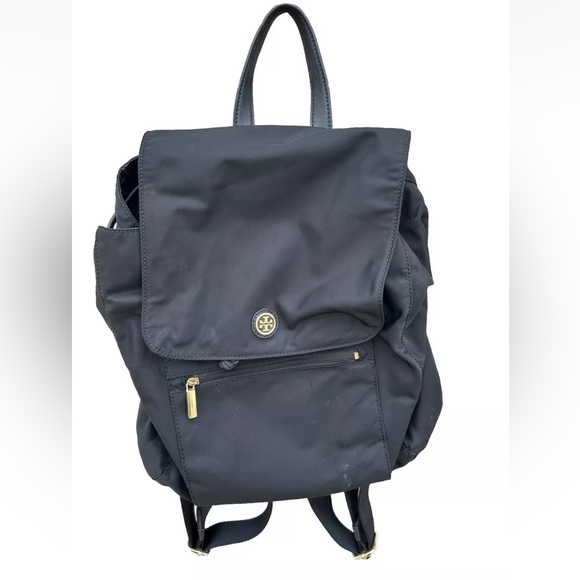 Tory Burch Black Nylon Black Backpack - Picture 1 of 9